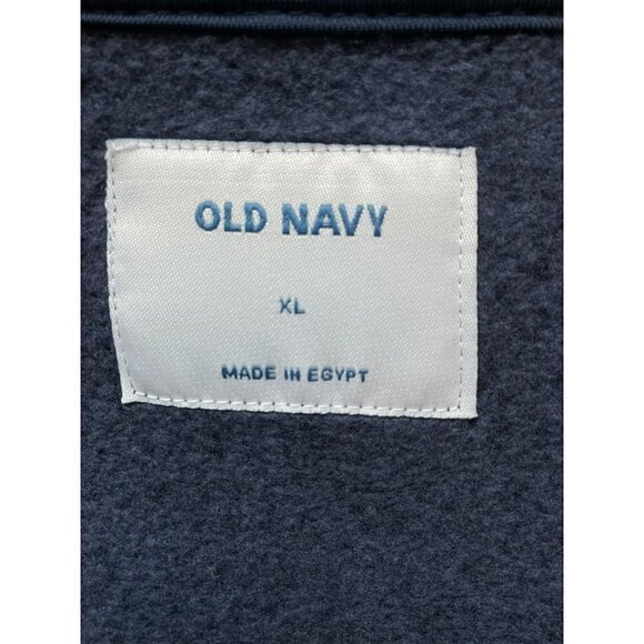 Old Navy Men's Quarter Zip Pullover Long Sleeve Knit Sweatshirt Navy Blue Sz XL - Picture 9 of 9